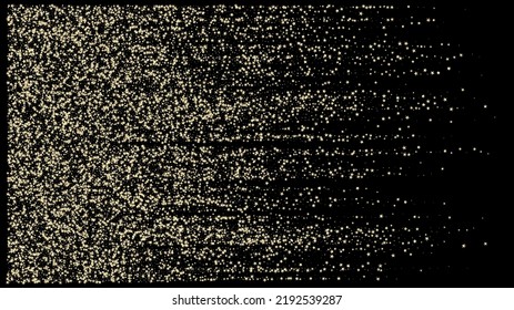 Sparkling Winter Foil. Luxury Elegant New Year Christmas Garland Vector Background. Rich Gold, Silver Glitter, Sparkles, Gradient Stars Confetti. Gold, Silver VIP Falling Stars Confetti.