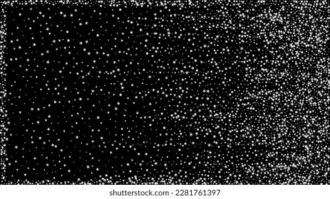 Sparkling Winter Foil. VIP Gold, Silver Glitter, Sparkles, Gradient Stars Confetti. Premium Sparkling New Year Christmas Celebration Vector Background. Gold, Silver Rich Falling Stars Confetti.