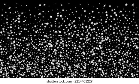 Sparkling Winter Texture. Expensive Glamour New Year Christmas Celebration Vector Background. VIP Gold, Silver Glitter, Sparkles, Gradient Stars Confetti. Gold, Silver Rich Flying Stars Confetti.