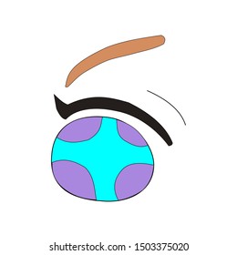Sparkly Amazed Anime Eye vector. Can be used for anime logo, drawings, and any anime Stickers.