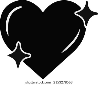sparkly heart cut out vector