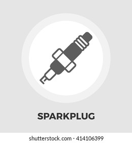 Sparkplug icon vector. Flat icon isolated on the white background. Editable EPS file. Vector illustration.