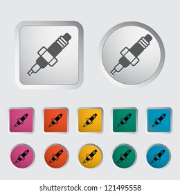Sparkplug single icon. Vector illustration.