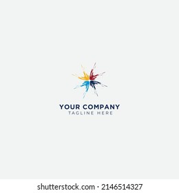 sparks abstract grunge logo circle simple