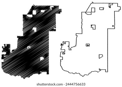 Sparks City, Nevada (Vereinigte Staaten von Amerika, Vereinigte Staaten von Amerika, USA, Vereinigte Staaten von Amerika) Vektorillustration, Skizze zeichnen