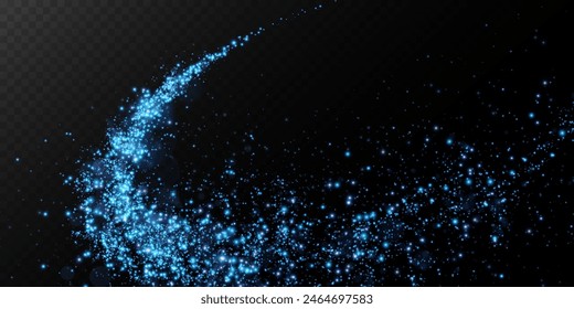 Sparks of dust and golden stars shine with special light. Vector sparks on transparent light background. Christmas light effect. Sparkling particles of magic dust.	