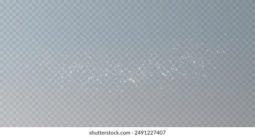 Sparks of dust and golden stars shine with special light. Vector sparks on transparent light background. Christmas light effect. Sparkling particles of magic dust.	