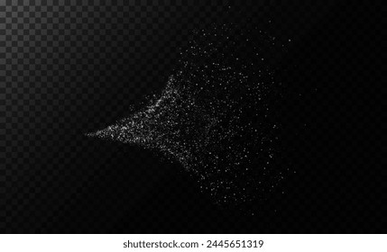 Sparks of dust and stars shine with special light. Vector sparks on transparent dark background. Christmas light effect. Sparkling particles of magic dust.	