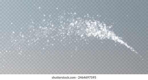 Sparks of dust and stars shine with special light. Vector sparks on transparent dark background. Christmas light effect. Sparkling particles of magic dust.	