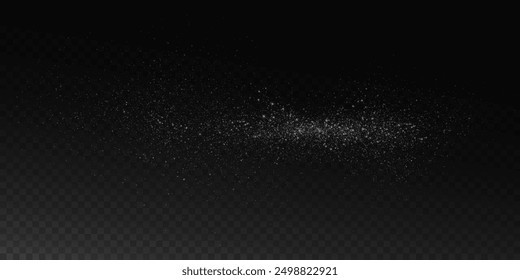 Sparks of dust and stars shine with special light. Vector sparks on transparent dark background. Christmas light effect. Sparkling particles of magic dust.	