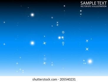 Sparks falling vector abstract background template - Vector shiny Christmas spark fall background illustration