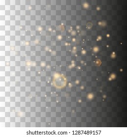 Sparks glitter special light effect.  Vector sparkles on transparent background. Christmas abstract pattern. Sparkling magic dust particles - Vector - Vector