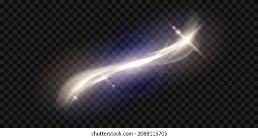 sparks glitter special light effect Glowing. Isolated on black transparent background.