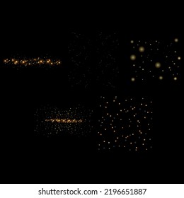 sparks glitter special light effect. Vector sparkles. Christmas abstract pattern. Sparkling magic dust particles