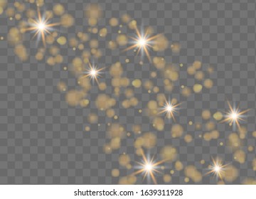 Sparks glitter special light effect.Sparkling magic dust particles.Cosmic glittering wave.