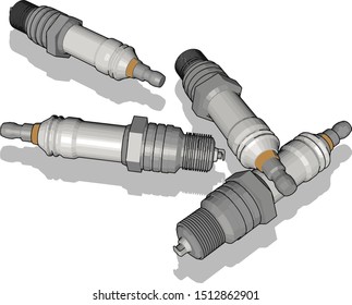 Sparks, illustration, vector on white background.