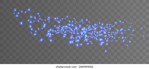 Sparks and light spots, snow and shine, golden stars shine with light realistic vector light effect for dark backgrounds