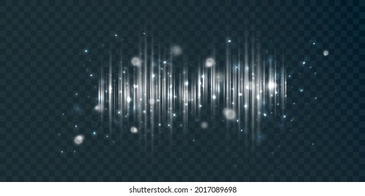 Sparks shine with bright beautiful light. Vector on transparent background. Christmas abstract pattern. Beautiful illustration for the postcard.