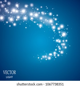 Sparks and stars glitter special light effect. Sparkling magic dust particles.