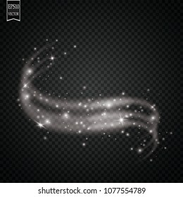 Sparks and stars glitter special light effect. Sparkling magic dust particles