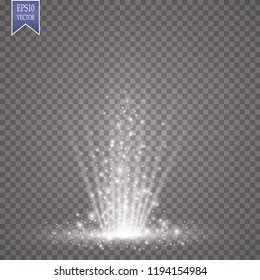 Sparks and stars glitter special light effect. Sparkling magic dust particles