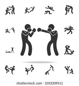 sparring boxers icon. Set of Cfight and sparring element icons. Premium quality graphic design. Signs and symbols collection icon for websites, web design, mobile app on white background