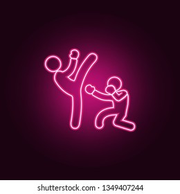 sparring fighters icon. Elements of Fight in neon style icons. Simple icon for websites, web design, mobile app, info graphics