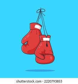 Sparring gloves boxing sport icon illustration vector isolated