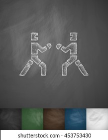 sparring icon. Hand drawn vector illustration