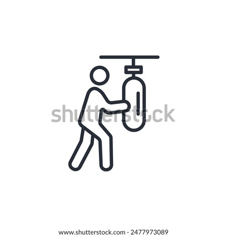 sparring icon. vector.Editable stroke.linear style sign for use web design,logo.Symbol illustration.
