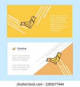 Sparrow abstract corporate business banner template, horizontal advertising business banner.