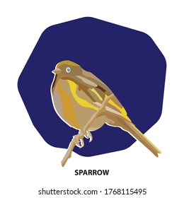 
sparrow bird   3D vintage vector clip art is the graphic arts,refers to pre-made images used to illustrate any medium. 