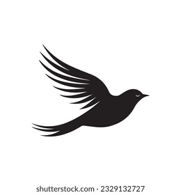 Spargel-Vogelschwarz-Symbol-Logo