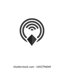 Sparrow / Bird Logo Design Template Vector with negative space