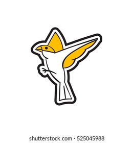 Sparrow Bird Logo Design Template