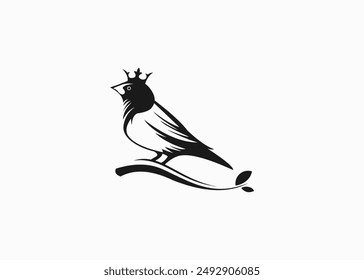 Diseño de Plantilla de logotipo de pájaro gorrión