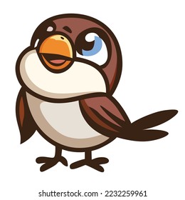 Sparrow Bird Mascot Logo, Sparrow Bird vector design, Bird Gradient Logo Design, Sparrow Bird Minimal logo, Branding, Creative logo designs, vector illustration, Cute birdie Vector Icon, finch chick svg