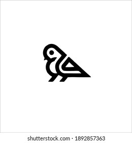 Sparrow Bird Symbol. Logo Design. Vector Illustration.