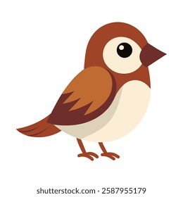 Sparrow bird vector illustration icon
