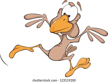 Sparrow. Cartoon