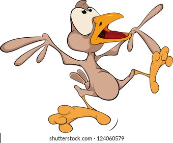 Sparrow. Cartoon