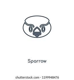 Sparrow concept line icon. Linear Sparrow concept outline symbol design. This simple element illustration can be used for web and mobile UI/UX.