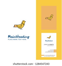 Sparrow Creative Logo and business card. vertical Design Vector