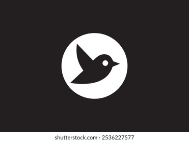 Sparrow and English capital letter logo design