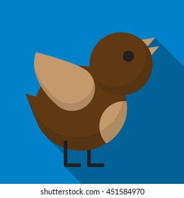 Sparrow flat icon illustration isolated vector sign symbol