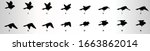 Sparrow flying animation sequence silhouette, loop animation sprite sheet