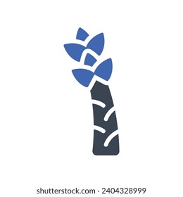 Sparrow Grass Icon, Vector Graphics