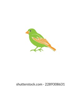 sparrow green bird silhouette drawing illustration