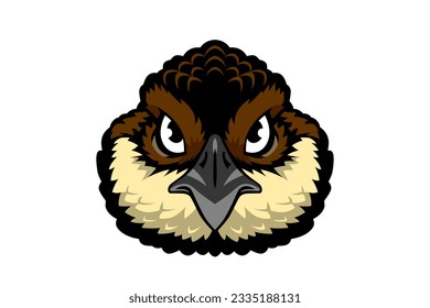 sparrow head clip art cartoon design. sparrow head logo for any use e sport. 