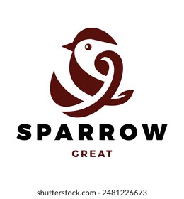 Sparrow Icon Logo Design Template